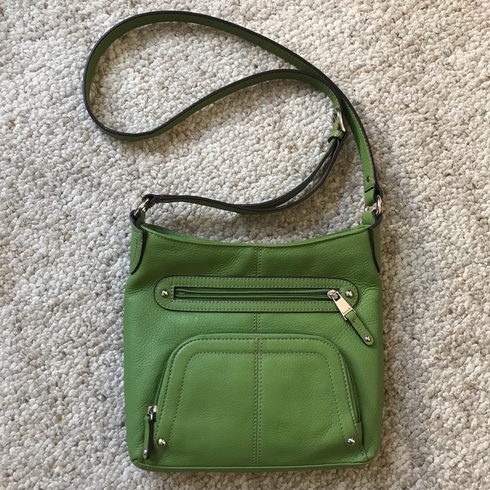 LAST CHANCE Crossbody Green Leather Designer Purse